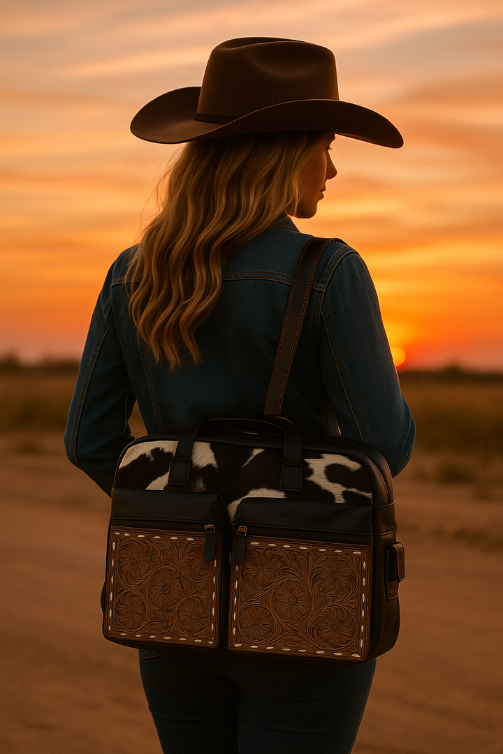 BB Mojave Weekender | Cowhide & Hand-Tooled Leather Bag