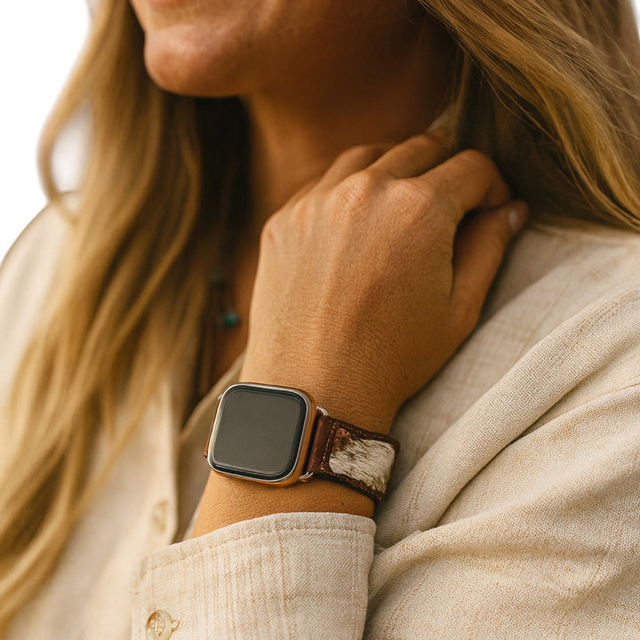BB Sunflower Ridge Cowhide Watch Band | Handcrafted Western Leather Strap