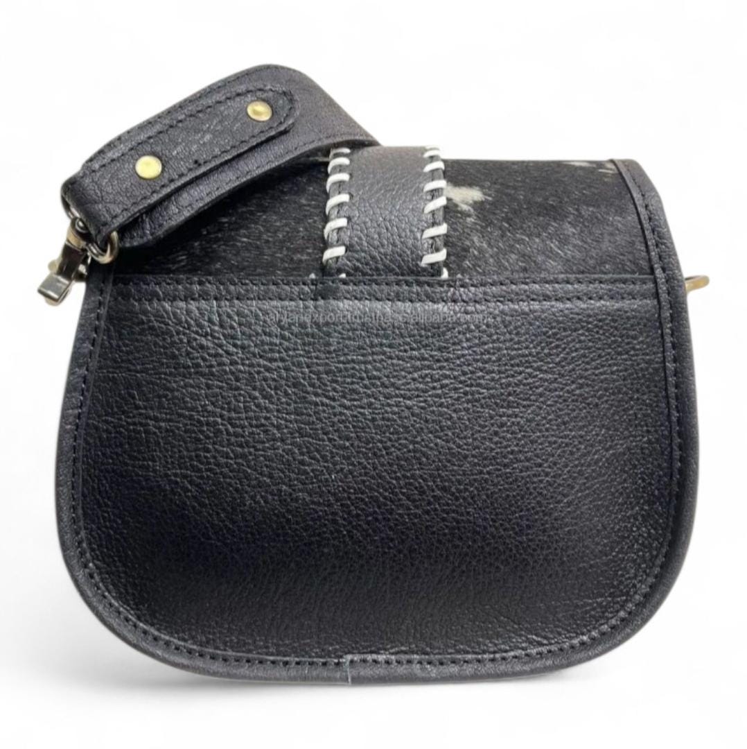 BB Saddled Buckle Crossbody | Hand-Tooled Leather & Cowhide Bag
