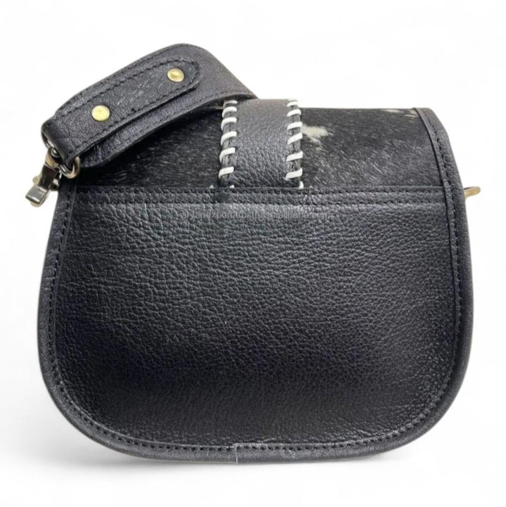 BB Saddled Buckle Crossbody | Hand-Tooled Leather & Cowhide Bag