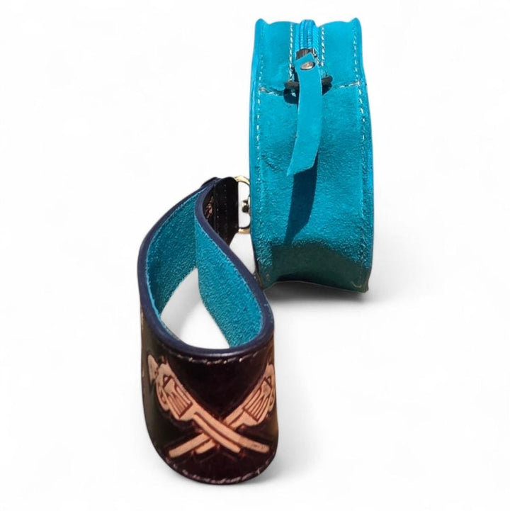 BB Mini Ranchlet™ | Hand-Tooled Suede Leather Wristlet & Crossbody