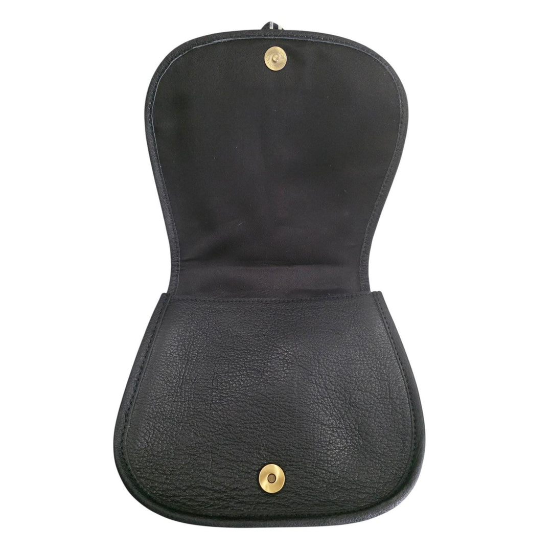 BB Saddled Buckle Crossbody | Hand-Tooled Leather & Cowhide Bag