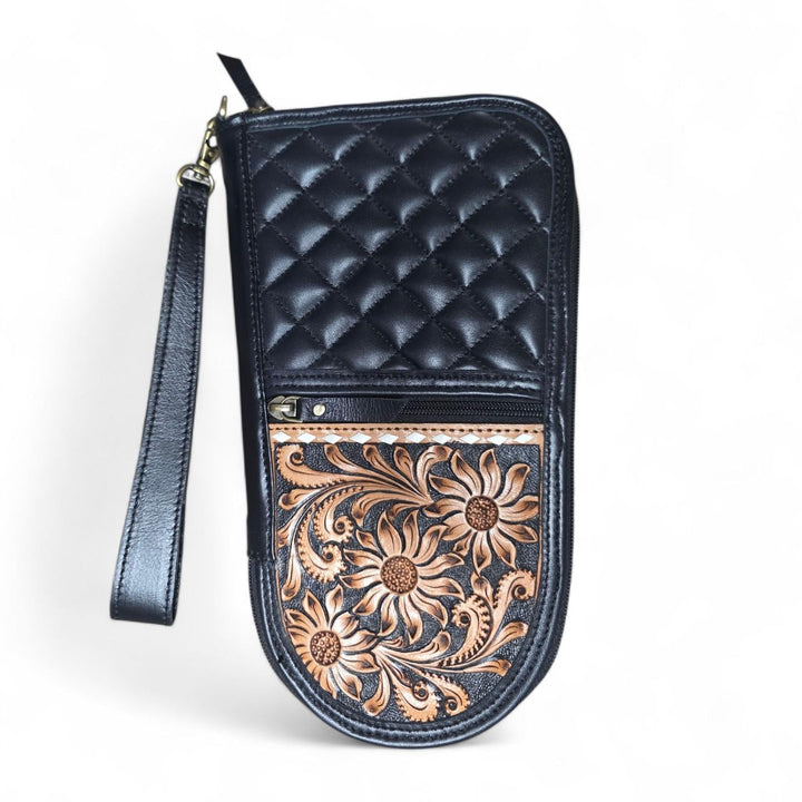 BB Outlaw Carry | Quilted & Hand-Tooled Leather Conceal Carry Wristle