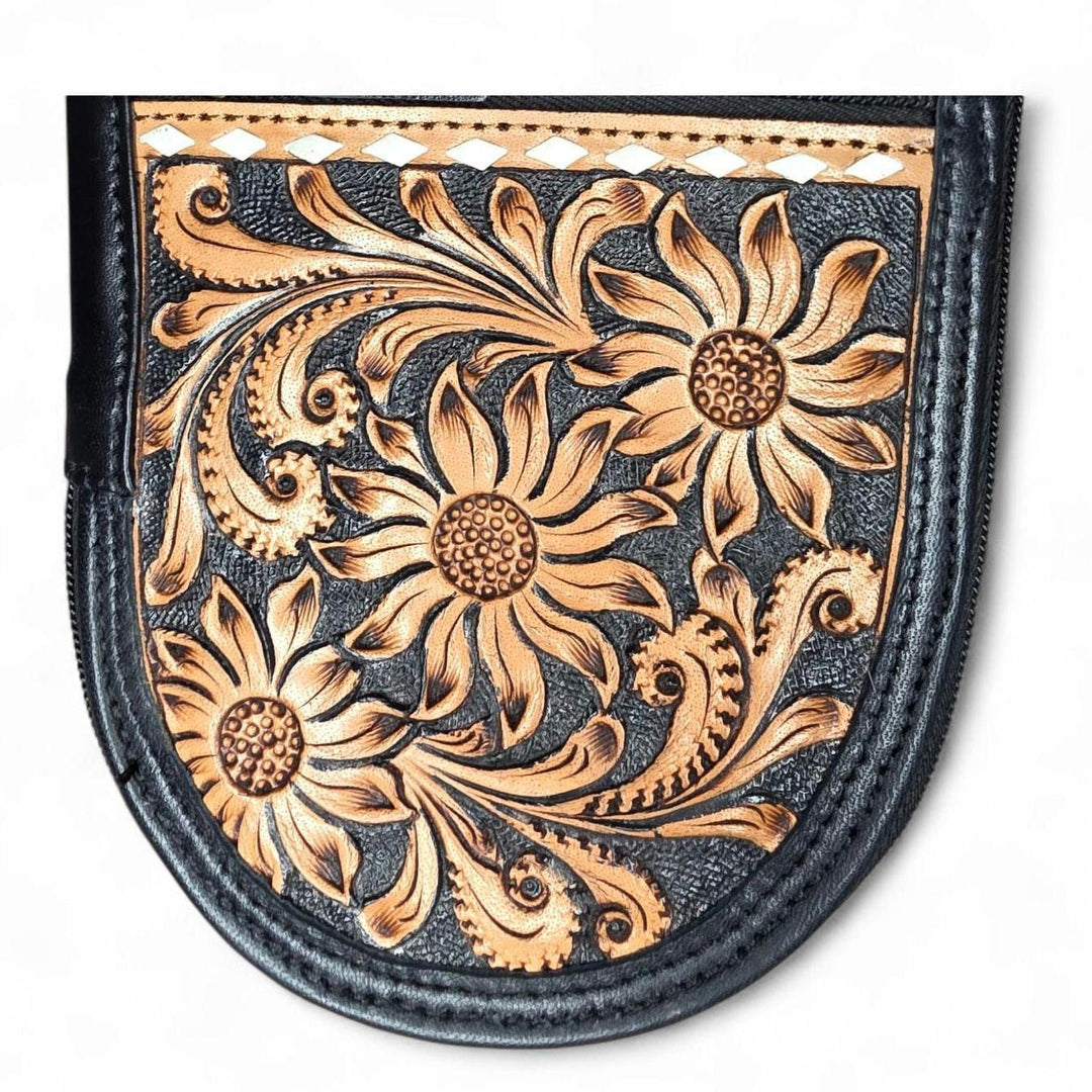 BB Outlaw Carry | Quilted & Hand-Tooled Leather Conceal Carry Wristle