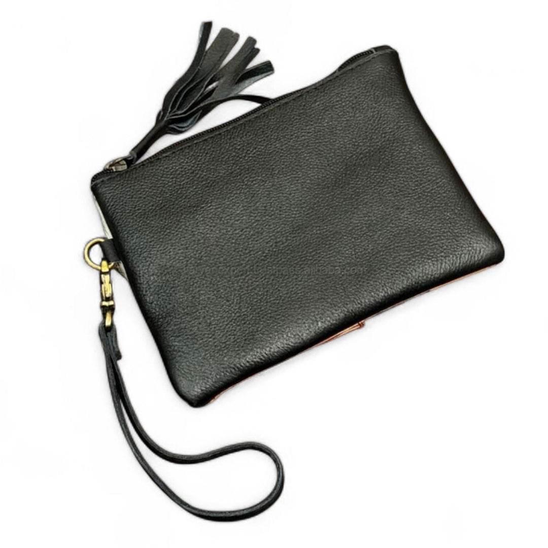 BB Western Grace Wristlet & Crossbody | Cowhide & Hand-Tooled Leather Bag