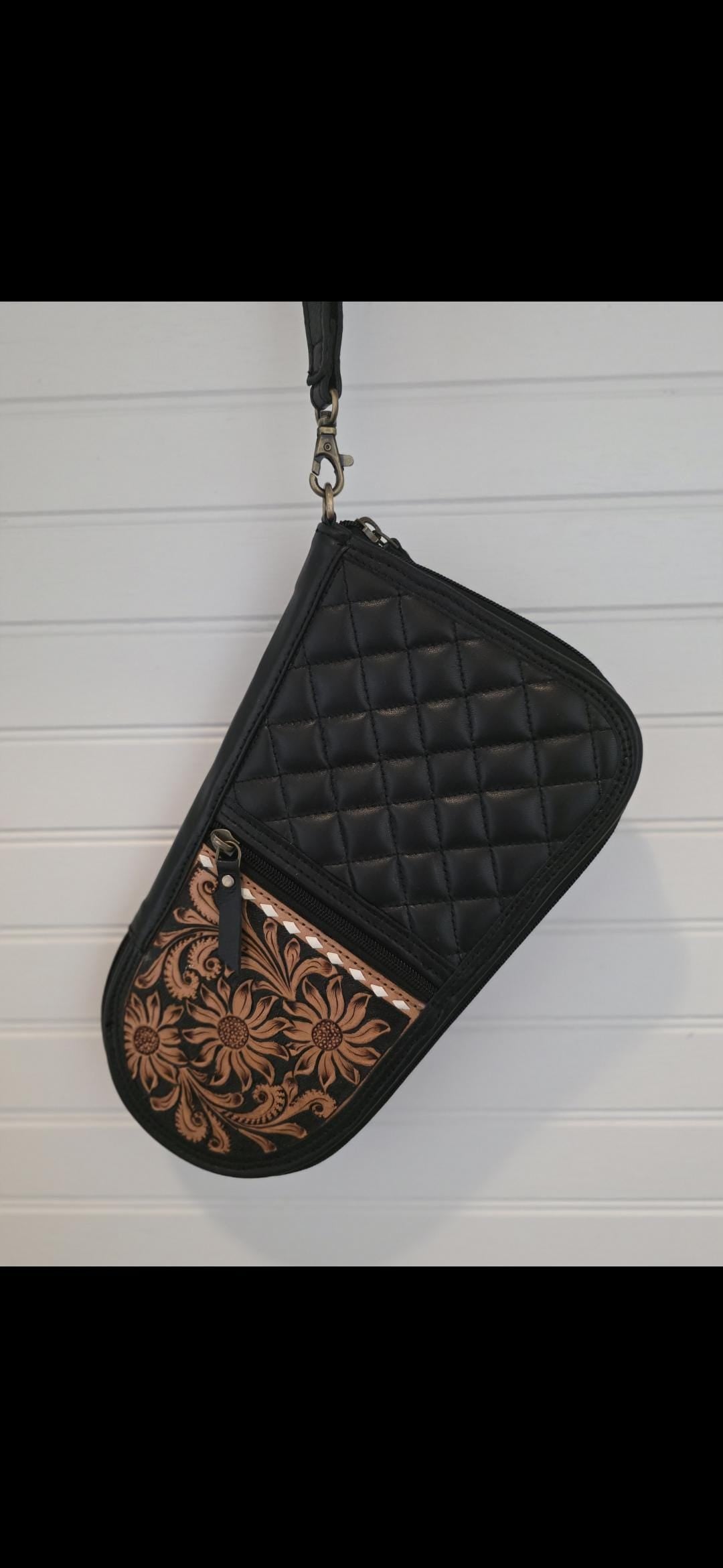 BB Outlaw Carry | Quilted & Hand-Tooled Leather Conceal Carry Wristle