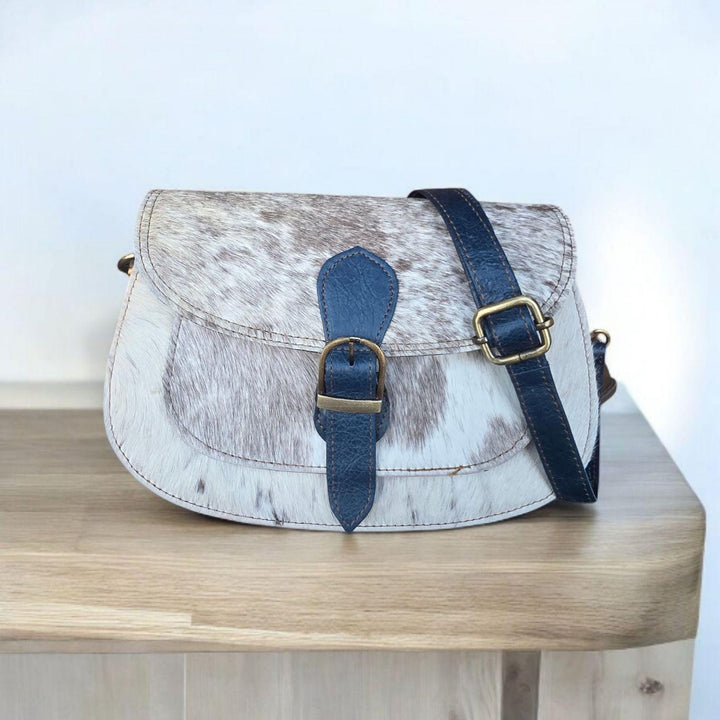 BB Saddle Run Crossbody | Hair-On Cowhide Leather Bag