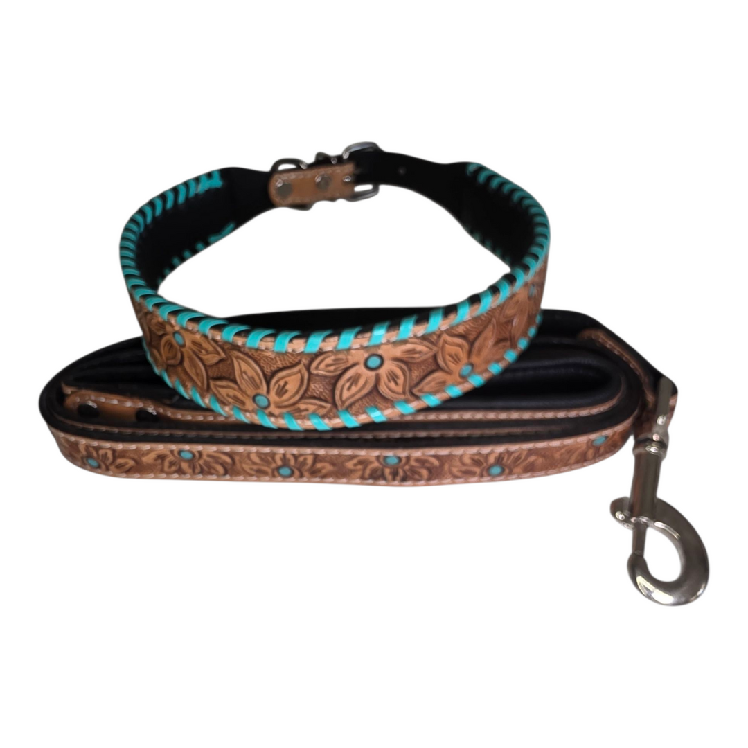 The Desert Bloom Dog Collar + Leash