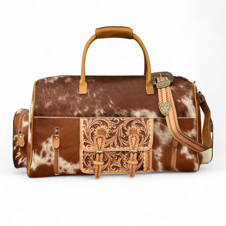 BB Heritage Duffle Bag | Hand-Tooled Leather Western Weekender