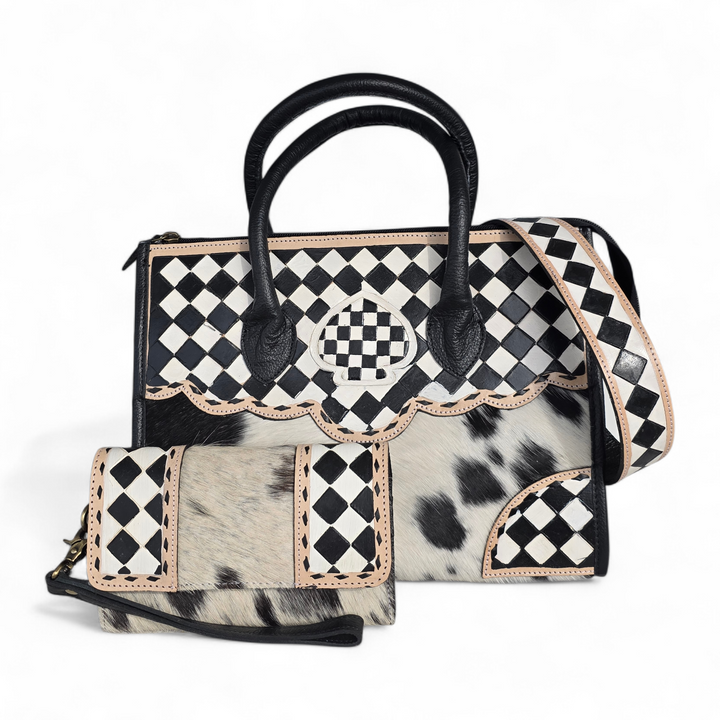 The Raven Leather Handbag Set