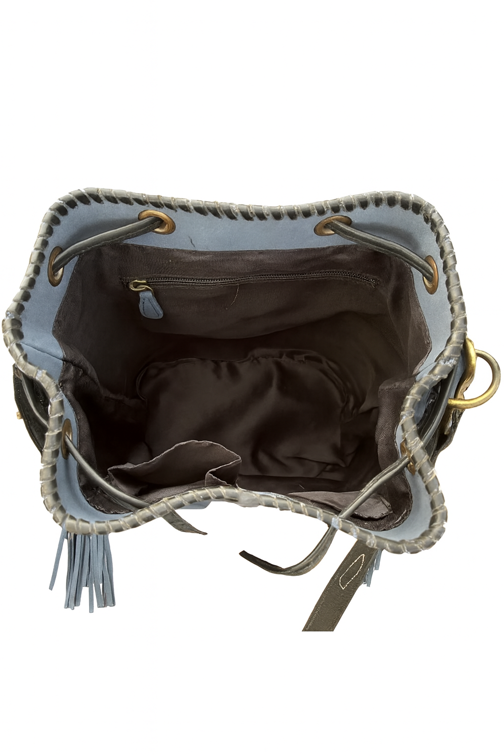 The Desert Bloom Bucket Bag - Suede and Tooled Leather