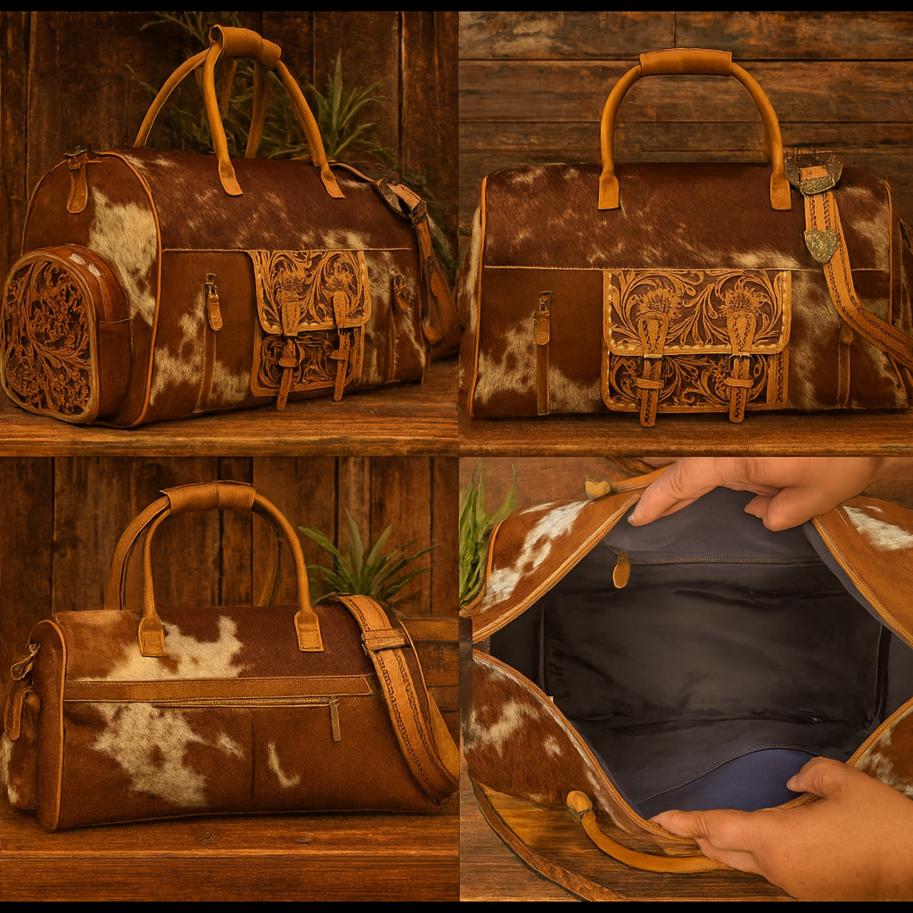 BB Heritage Duffle Bag | Hand-Tooled Leather Western Weekender