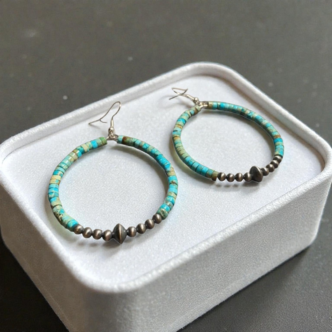 The Turquoise Trail Hoop Earrings