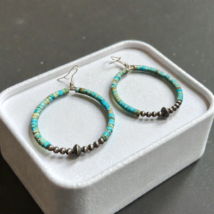 The Turquoise Trail Hoop Earrings