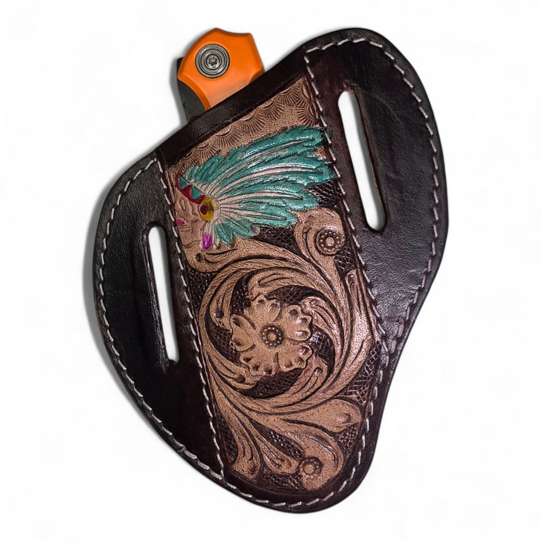 Tooled Leather Knife Sheaths – Western Floral Collection