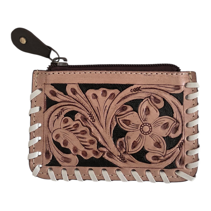 The Rodeo Mini — Tooled Leather Coin Purse