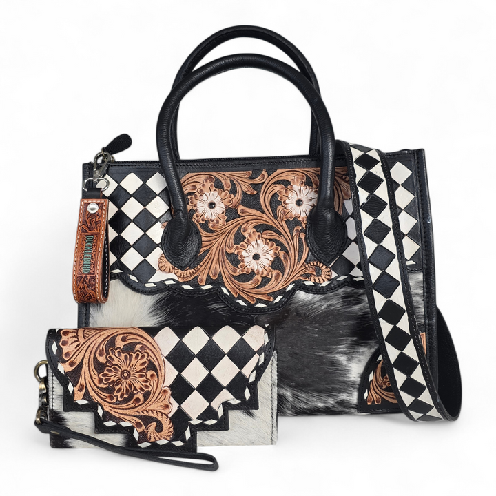 The Raven Leather Handbag Set