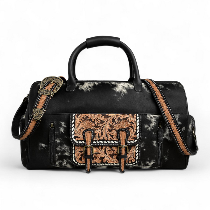 BB Heritage Duffle Bag | Hand-Tooled Leather Western Weekender