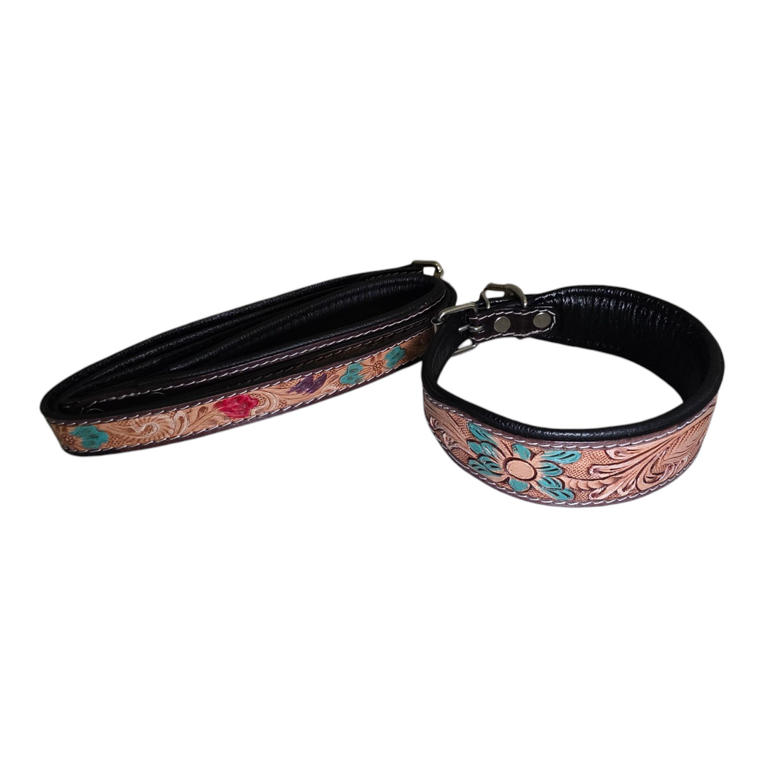 The Painted Mesa Dog Collar + Leash