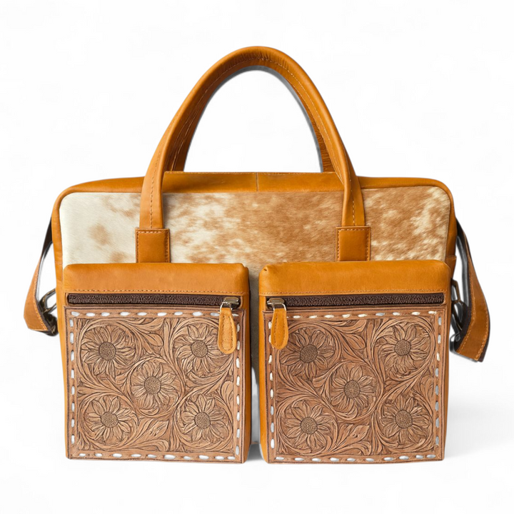BB Mojave Weekender | Cowhide & Hand-Tooled Leather Bag
