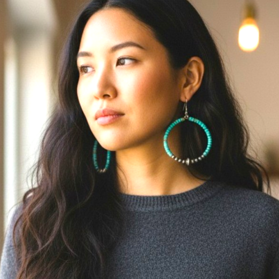 The Turquoise Trail Hoop Earrings