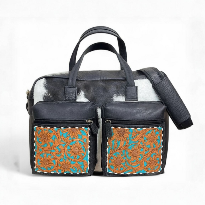 BB Mojave Weekender | Cowhide & Hand-Tooled Leather Bag